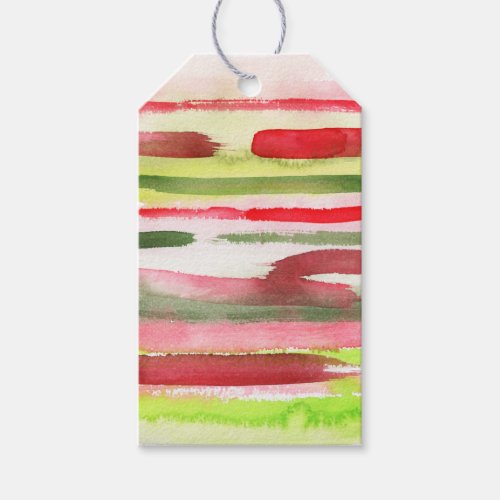 Bright Multi Watercolor Splash Christmas  Gift Tags