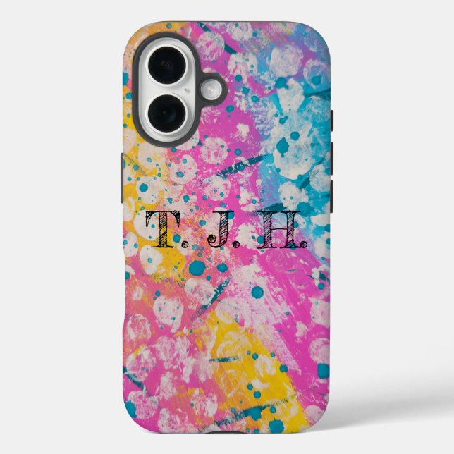 Bright Multicolor Abstract Design Case-Mate iPhone Case (Back)