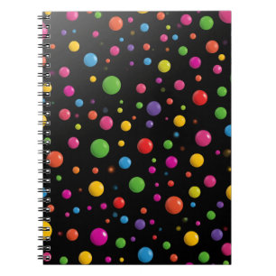 Bright Multicolor Polka Dots Notebook