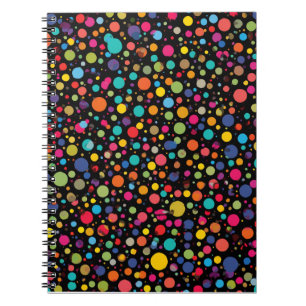 Bright Multicolor Polka Dots Notebook