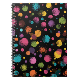 Bright Multicolor Polka Dots Notebook