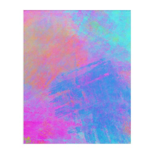 Bright Multicolor Splashes Acrylic Print