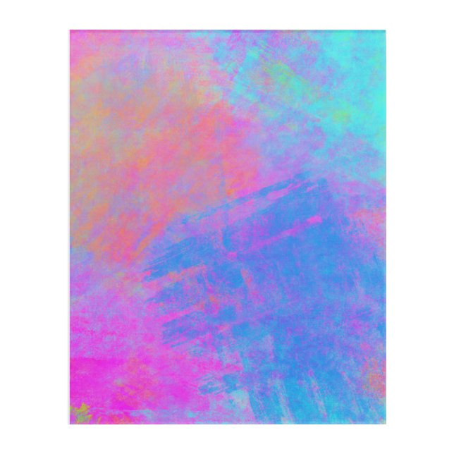 Bright Multicolor Splashes Acrylic Print (Front)