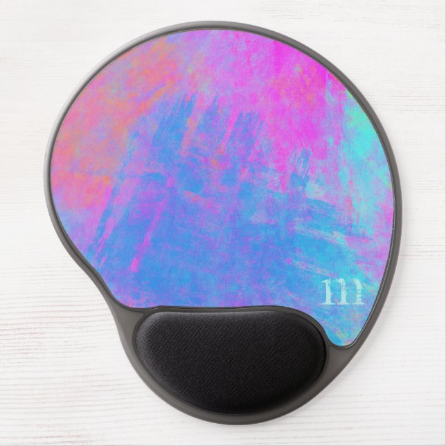 Bright Multicolor Splashes Gel Mouse Pad (Front)