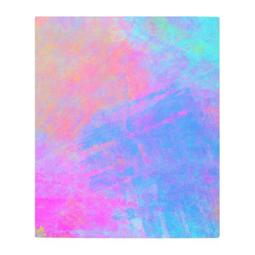 Bright Multicolor Splashes Metal Print