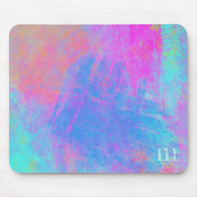 Bright Multicolor Splashes Mouse Pad (Front)