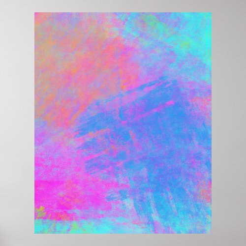 Bright Multicolor Splashes Poster