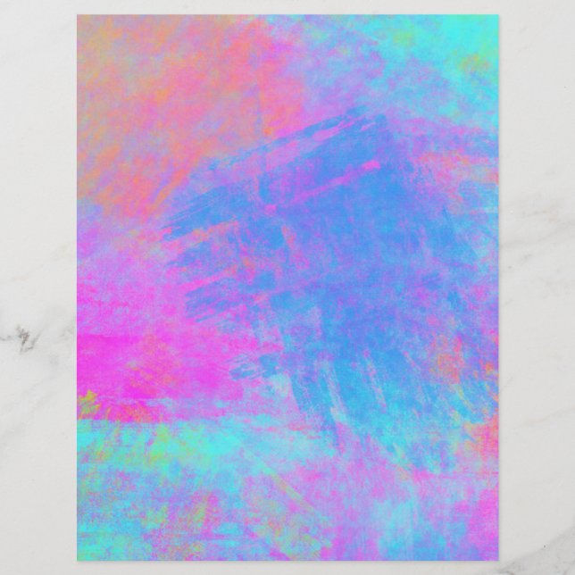 Bright Multicolor Splashes Scrapbook Paper (Front)