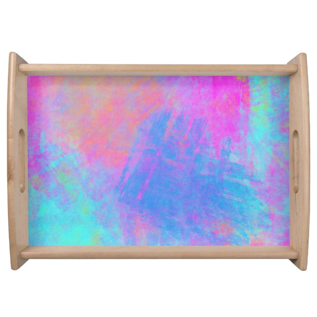Bright Multicolor Splashes Serving Tray (Front)