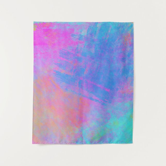 Bright Multicolor Splashes Tapestry (Front)