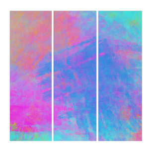 Bright Multicolor Splashes Triptych