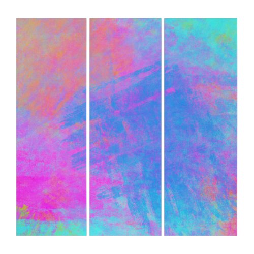 Bright Multicolor Splashes Triptych