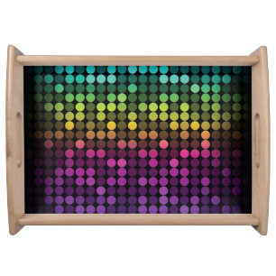 Bright Multicolor Vintage Abstract Art Serving Tray