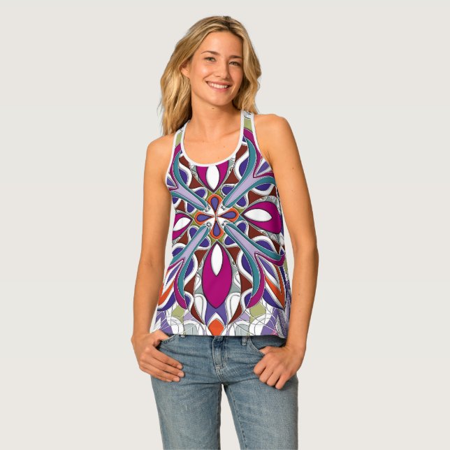 Bright Multicolor Women's Tank Top (Front Full)