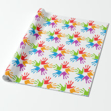 Bright Multicolored Diversity Hand-prints