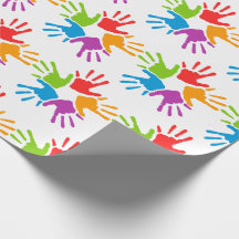 Bright Multicolored Diversity Hand-prints