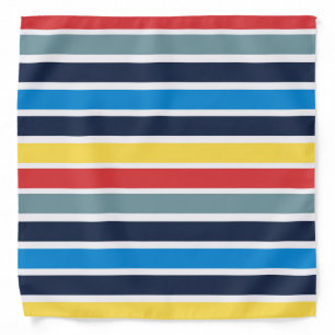 Bright multicolored horizontal stripes. bandana