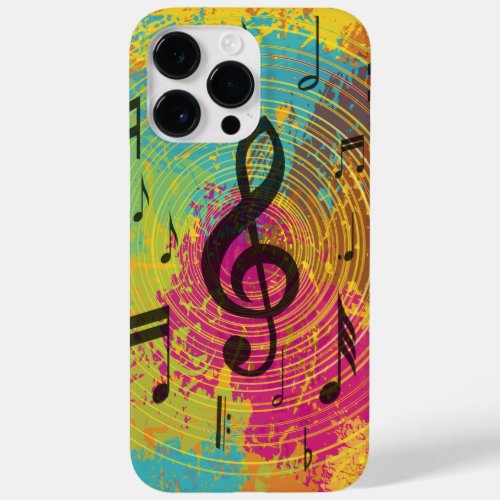 Bright Music Notes on Explosion of Color Case_Mate iPhone 14 Pro Max Case