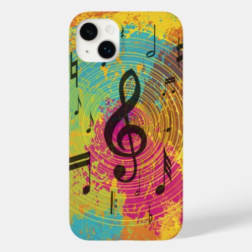 Bright Music Notes on Explosion of Color Case_Mate iPhone 14 Plus Case