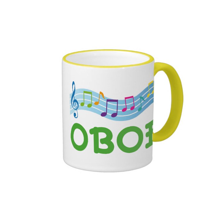 Bright Music Staff Oboe Gift Coffee Mugs