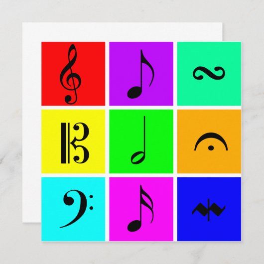 bright music symbols (Front/Back)