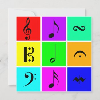 Bright Music Symbols by inkles at Zazzle
