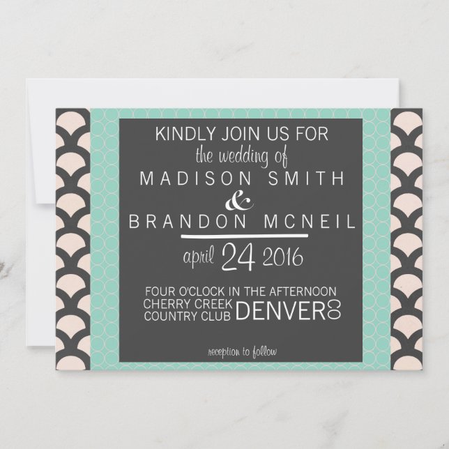 Bright N Beautiful Wedding Invitation (Front)