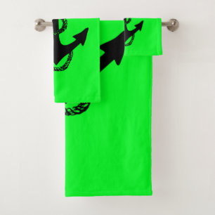 bright nautical ANCHOR + ROPE   Bath Towel Set