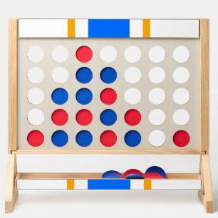 Bright Nautical Blue White Yellow Racing Stripes Fast Four