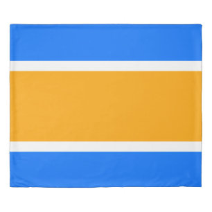 Bright Nautical Yellow White Beach Blue Stripes Duvet Cover