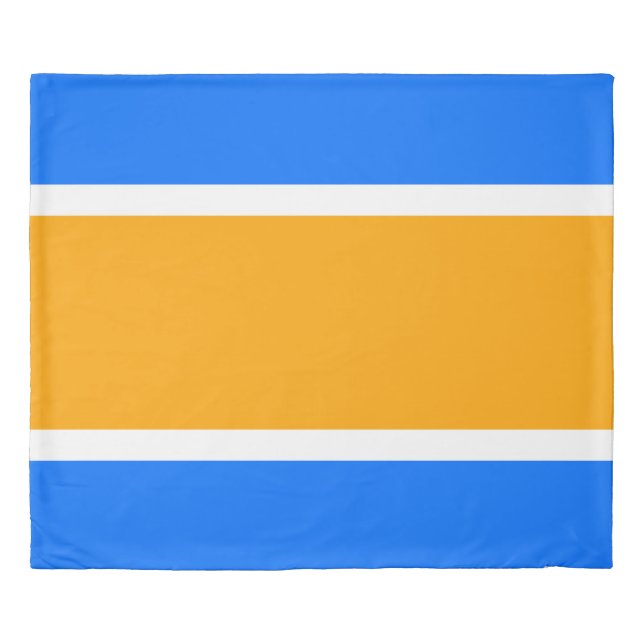 Bright Nautical Yellow White Beach Blue Stripes Duvet Cover (Front)
