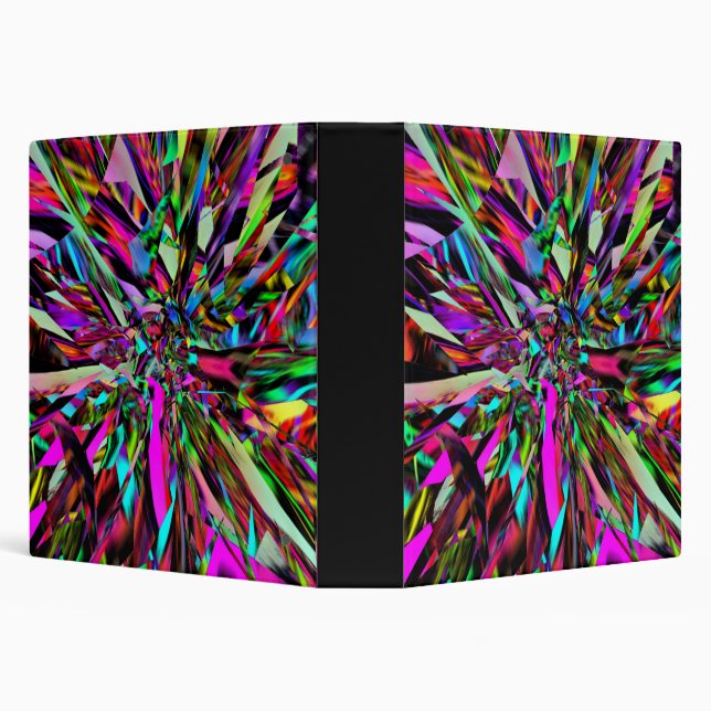 Bright Neon Abstract School Binder (Background)