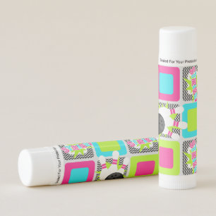 Bright Neon Bowling Chevron Lip Balm Party Favors