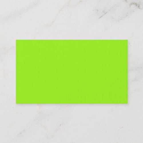 Bright Neon Chartreuse Green Business Card