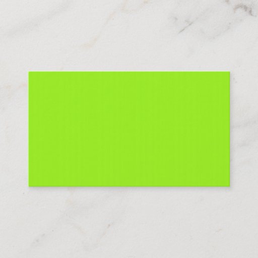 Customizable Bright Neon Chartreuse Green Business Card