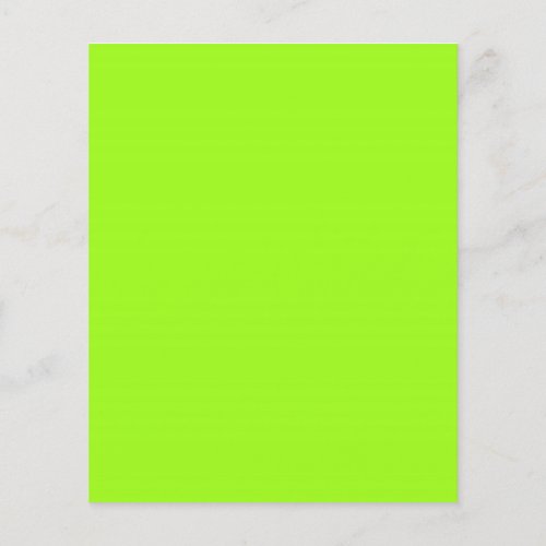 Bright Neon Chartreuse Green Flyer