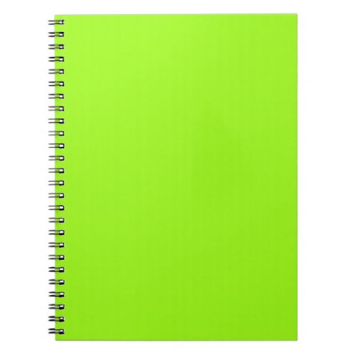 Bright Neon Chartreuse Green Notebook