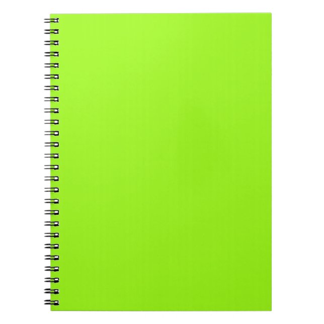 Bright Neon Chartreuse Green Notebook (Front)