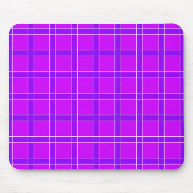 Bright neon crimson checkered pattern Throw Pillow Mouse Pad (Front)