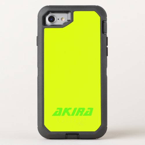 BRIGHT NEON FLORESCENT YELLOW GREEN TYPOGRAPHY OtterBox DEFENDER iPhone SE87 CASE