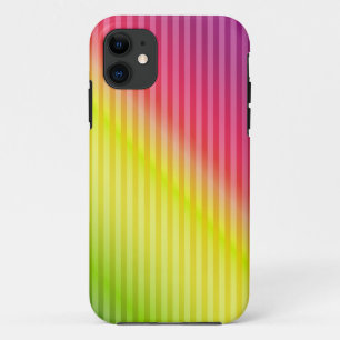 Bright neon fluorescent gradient rainbow ombre col iPhone 11 case
