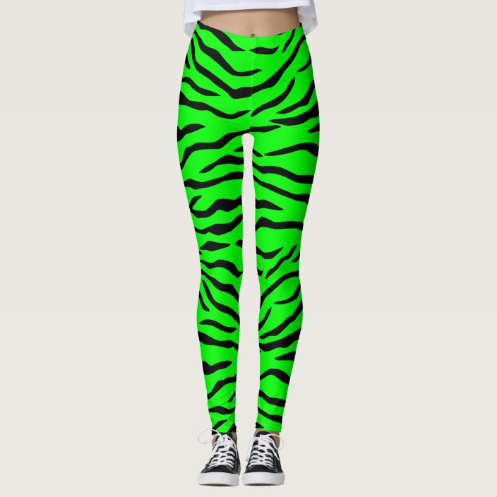 neon green and black leggings