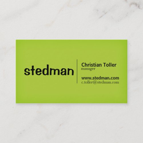 Bright Neon Green and Orange Business Card Template