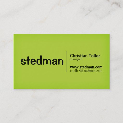 Customizable Bright Neon Green Business Card Template