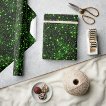 Bright Neon Green Electric Black Glitter Pattern