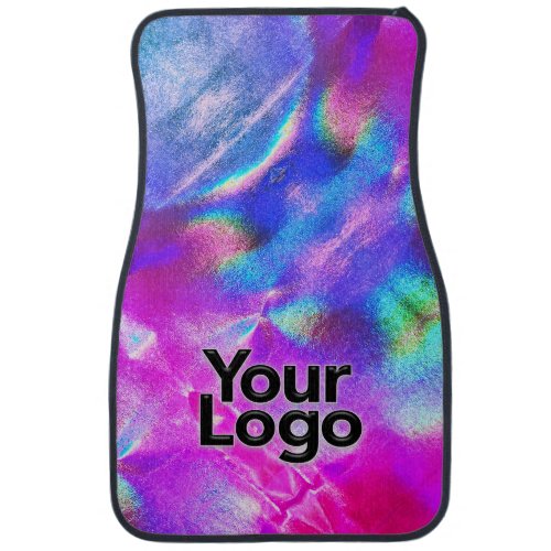 Bright Neon Holographic Business Logo Classic Car Floor Mat