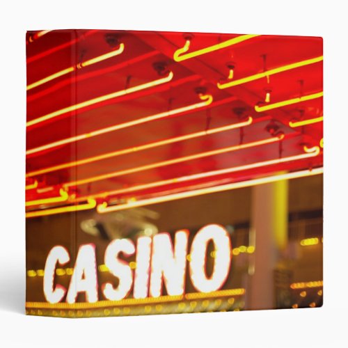 Bright neon lights in front of casino Las Vegas Binder