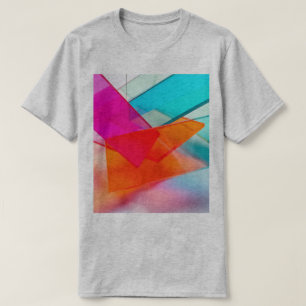 Bright Neon Modern Geometric Glass Panes T-Shirt