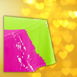 Bright Neon Paint Brush Strokes Tablecloth
