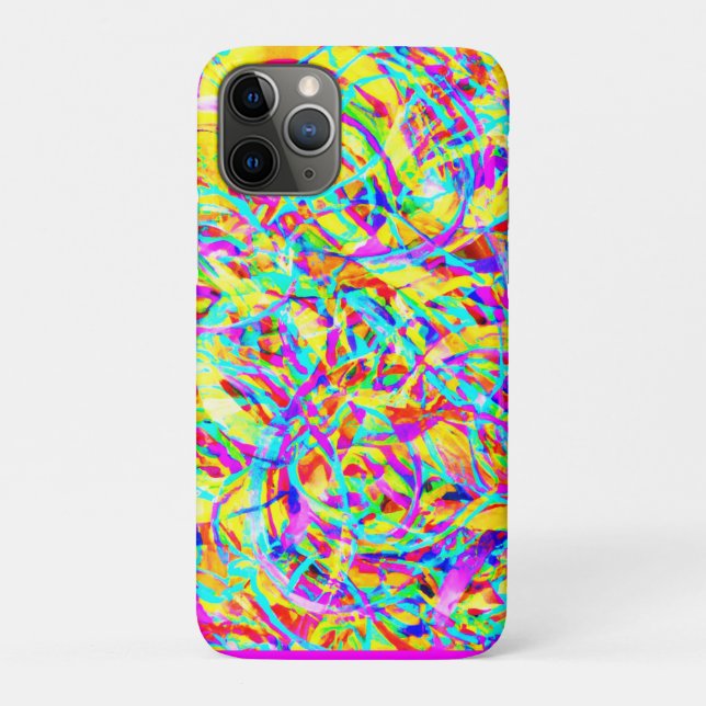 Bright Neon Patterns Print Case-Mate iPhone Case (Back)